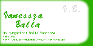 vanessza balla business card